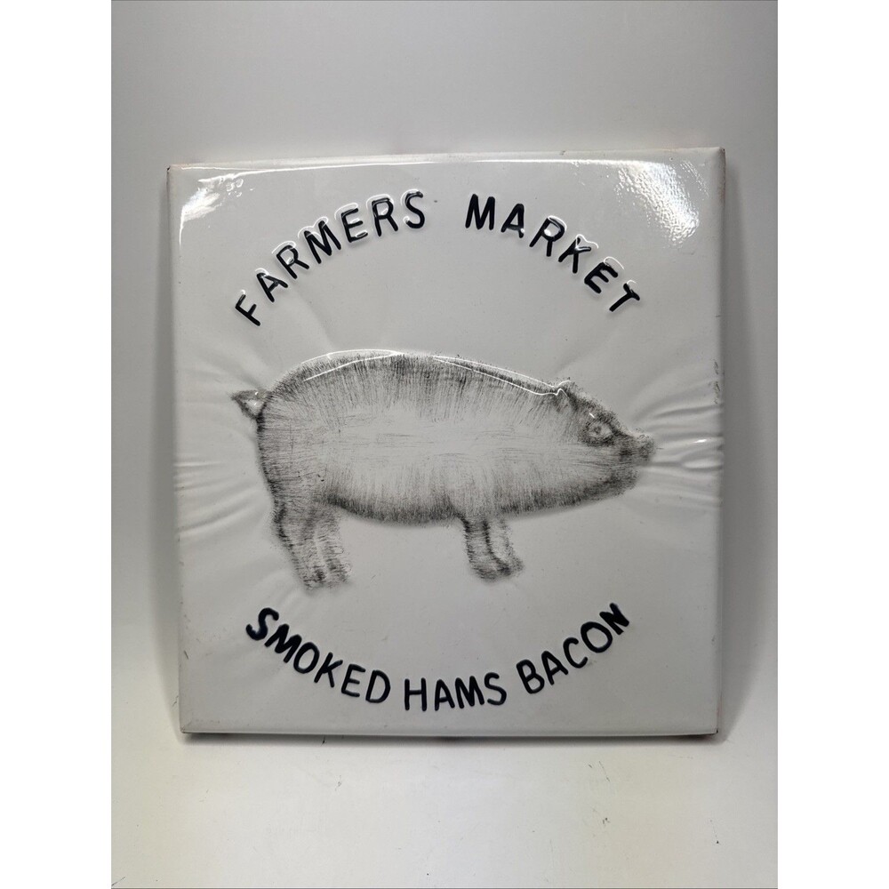 Metal Farmers Market Smoked Ham Bacon Sign Farmhouse Kitchen 12.5x 12
